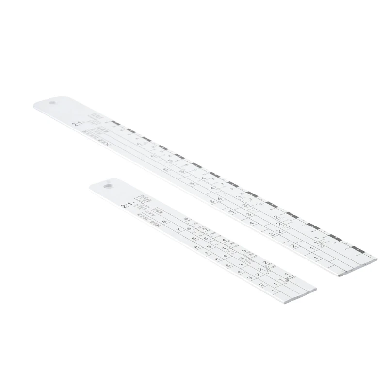 652F Paint Mixing Ruler Scale Paint Mixing Ruler Standard Steel Painting Mixing Tool Car Paint Ruler Paint Measuring Tool