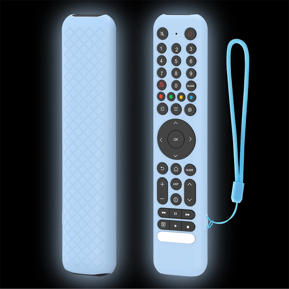 

Silicone Remote Case for TCL RC716/RC833 Remote Protective Case Anti-Slip Remote Cover Shockproof Protective Sleeve with Lanyard