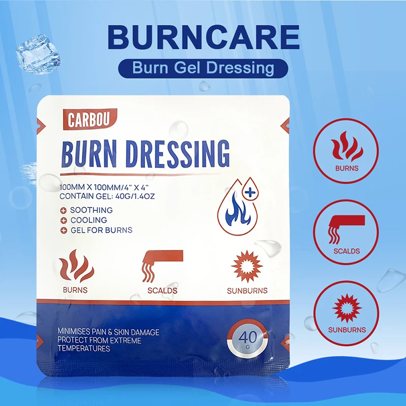 1pc Burn Dressing Gel Hydrogel Sterile Trauma Dressing Advanced Healing For Wounds Care First Aid Burncare Bandage 10cmx10cm