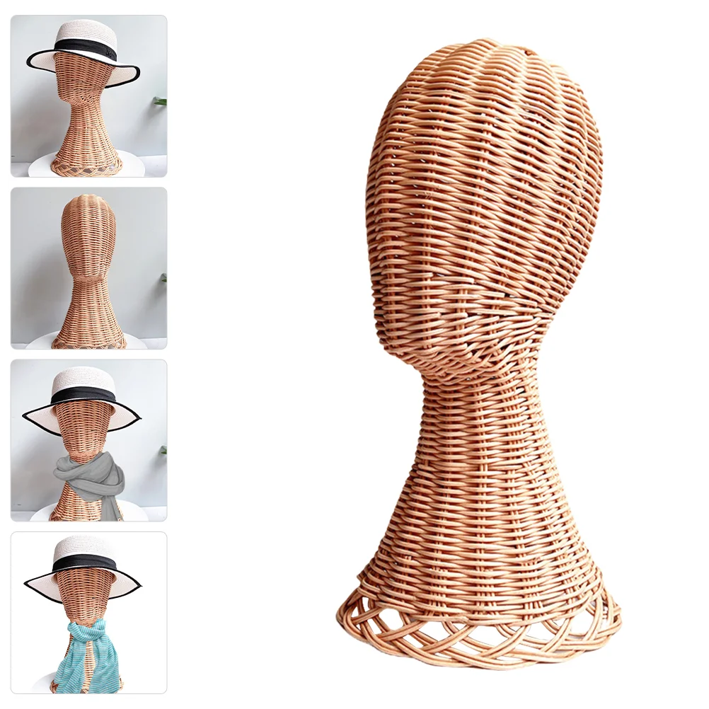 

Rattan Woven Hat Display Stand Desktop Hat Showcase Stand Rattan Cap Holder Hat Display Holder cap display stand