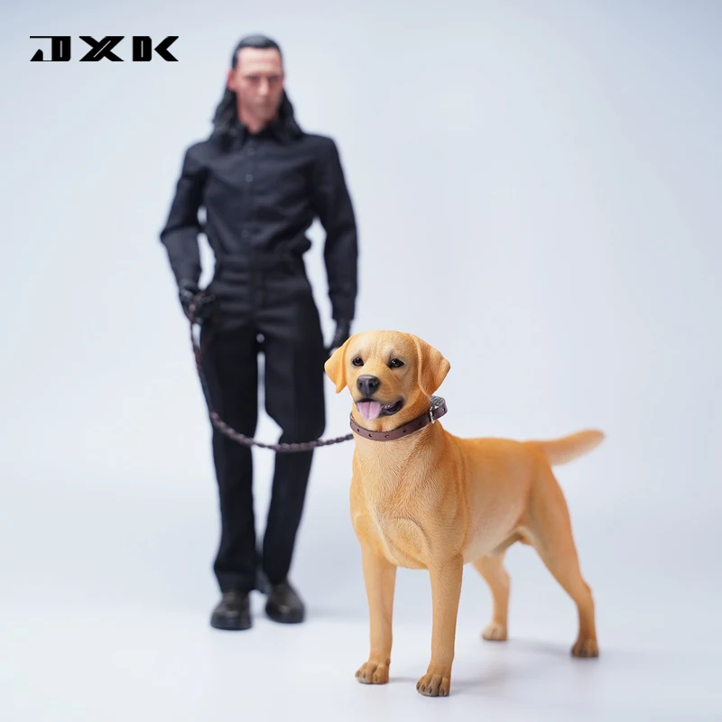 재고 있음 Jxk 1/6 래브라도 리트리버 귀여운 시뮬레이션 동물 애완견 수지 모델 수제 선물 홈 장식