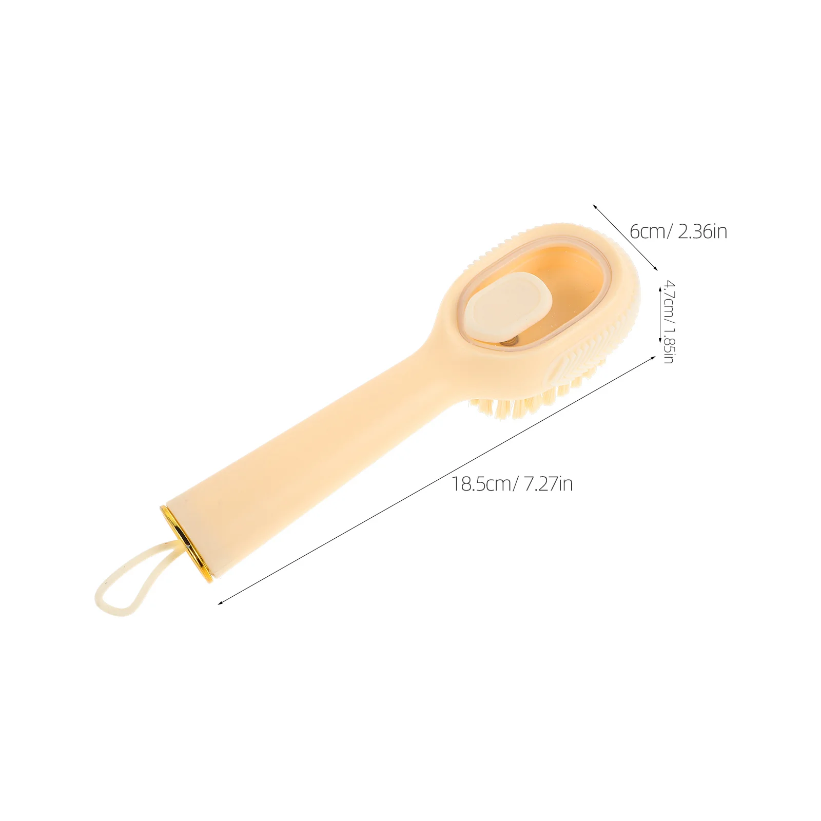 Multifunctional Press Shoe Brush Soft Bristles Cleaning Tool for Shoes Clothes Household Items Dry Wet Use Green