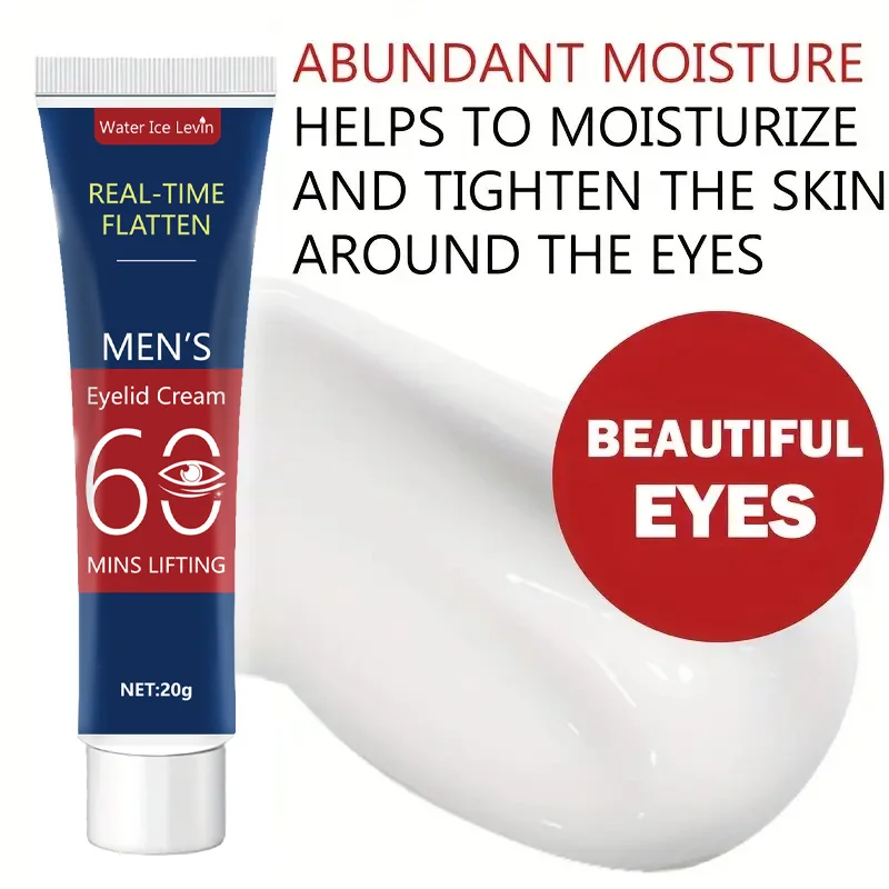 Verstevigende oogcrème voor heren -20G, verstevigend en verhelderend, hypoallergeen hydraterend en vergrendelend geschikt voor huidtypes, langdurige verstevigende verzorging voor de ogen