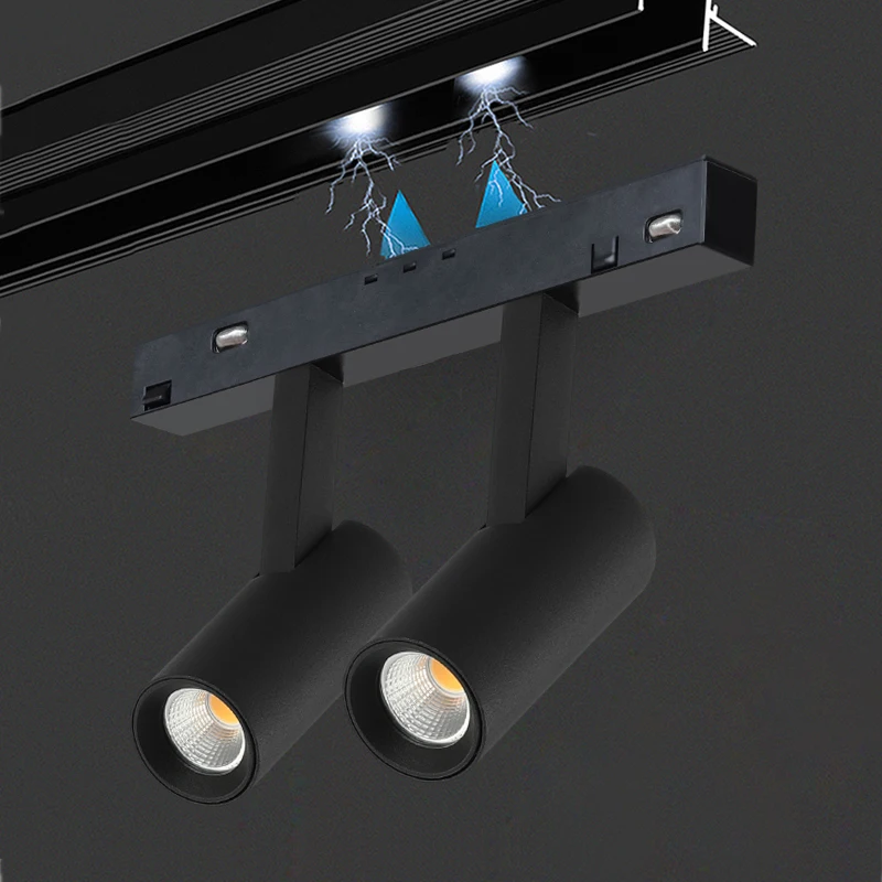 Magneet Spot Led Magnetisch Spoor Licht 48V Smart Dimbare Dubbele Kop Spot Licht Zigbee 0-10V Dali Lijn Streep Rail Verlichting