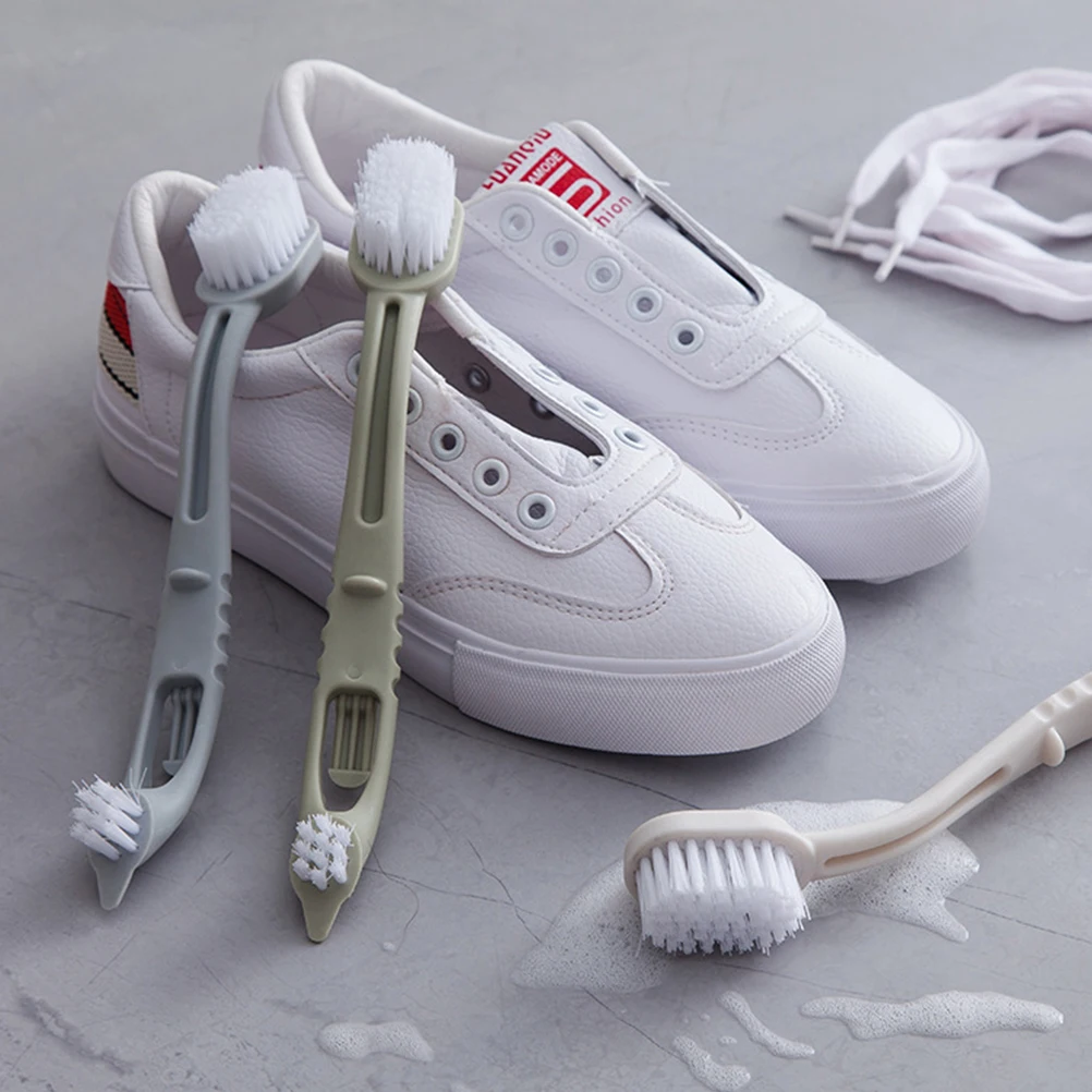 

2Pcs AntiSlip Cleaning Brushes SoftBristle LongHandle Multifunctional Shoes Laundry Brush NonSlipGrip For Home Kitchen Tiles