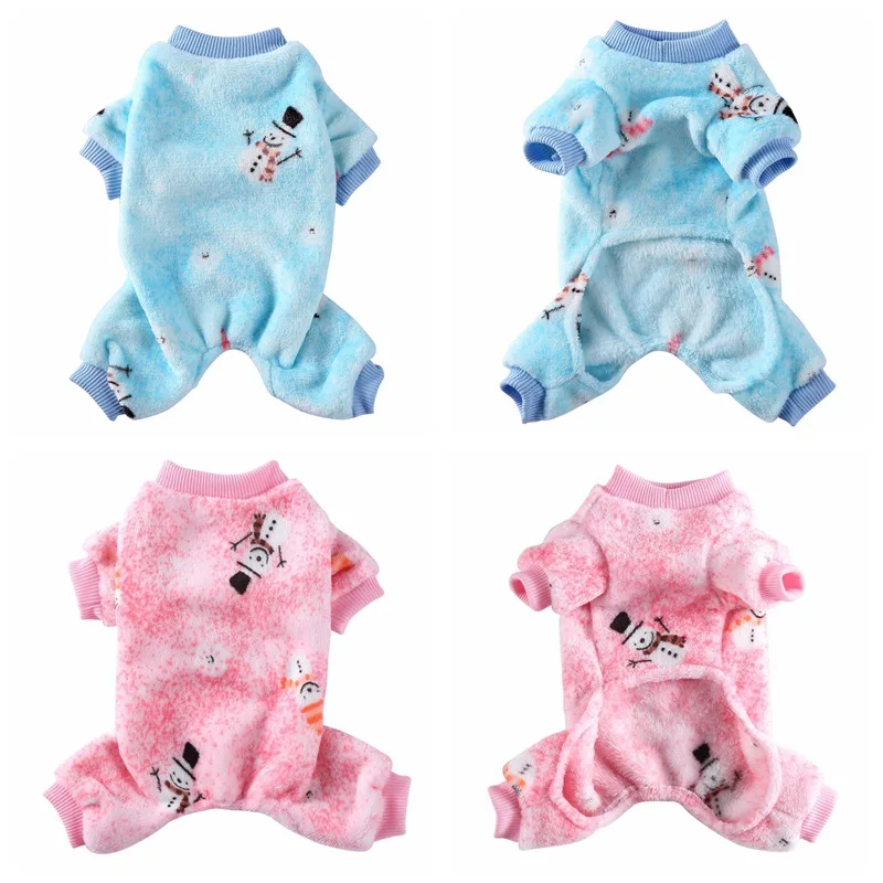 Christmas Pet Dog Clothes Winter Warm Dog Jumpsuits Pajamas for Small Dogs Puppy Cat Chihuahua Clothing Pet Pomeranian Pajamas