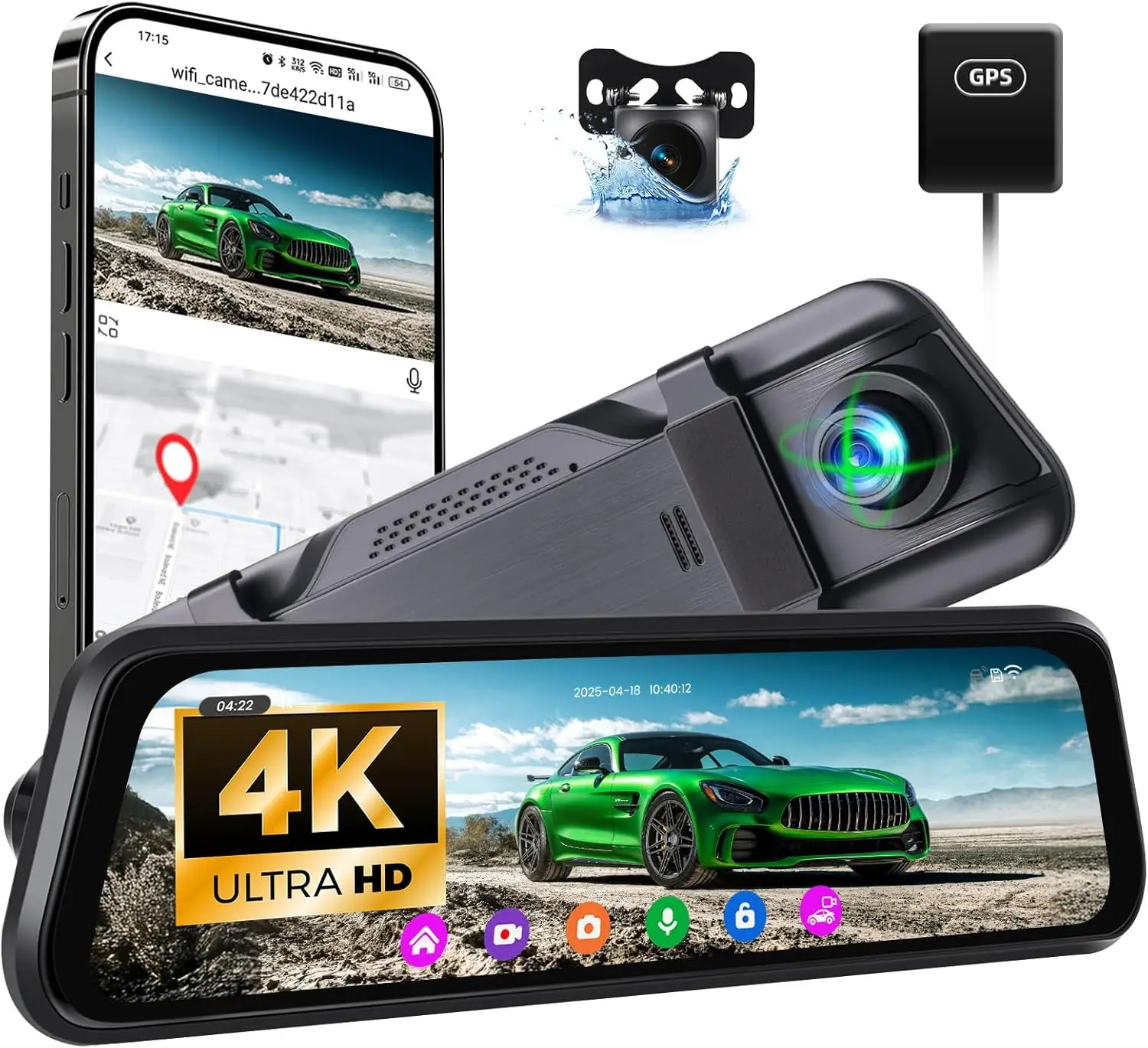 4K Mirror Dash Cam … - image