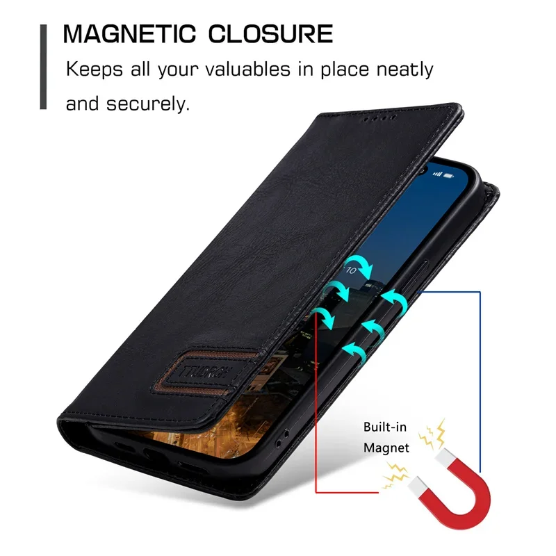 For Oneplus 12 5G Flip Case RFID Block Leather Magnet Book Etui One Plus 11 11R 10T 10R 9R 8T 10 Pro ACE 2V 2 V Wallet Funda
