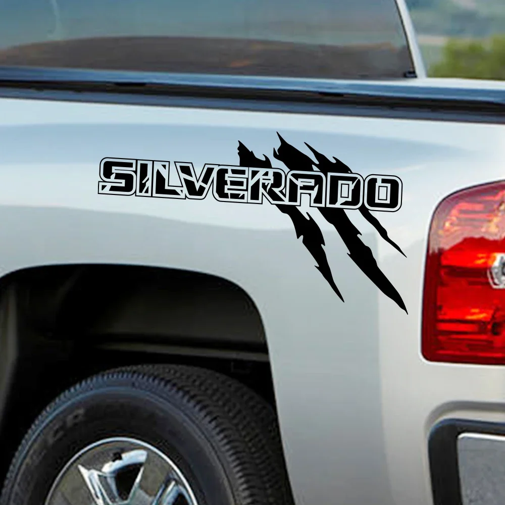 Car Sticker For Chevrolet Silverado 1500 2500 Z71 S10 Pickup Truck Bed Graphics Claw Styling Decor Cover Decal Auto Accessories