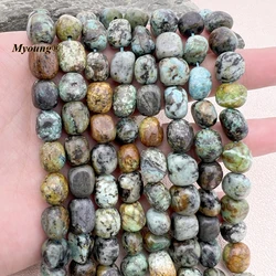 3Strands Irregular Natural Stone African Turquoises Nugget Loose Beads For DIY Jewelry Making MY230930