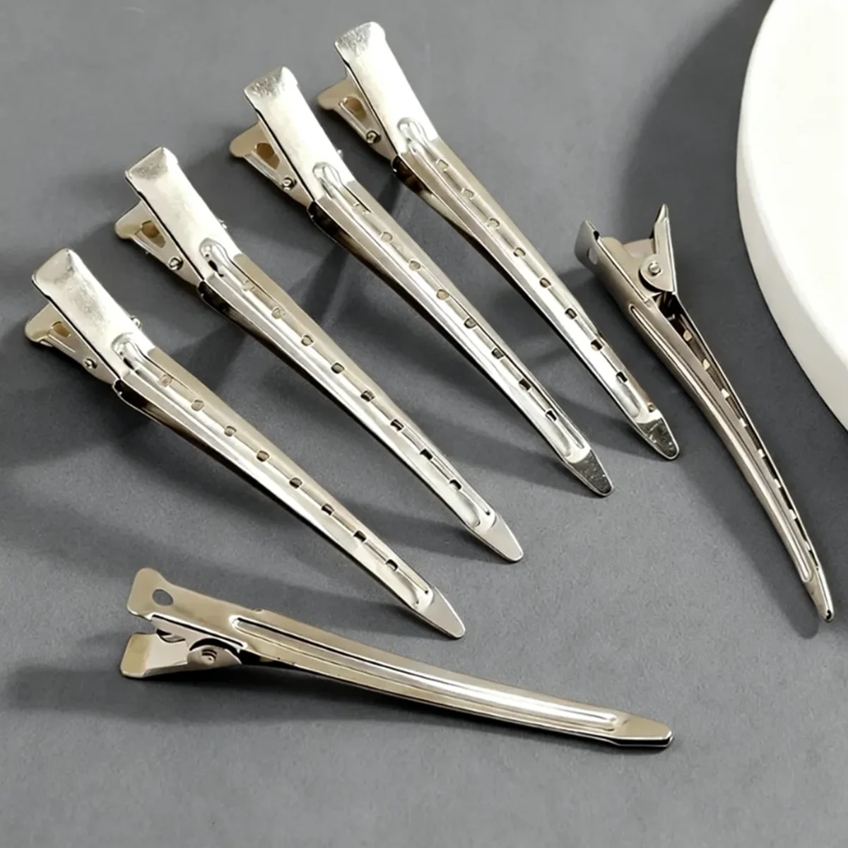 

Hair Salon Hair Clips Metal Duckbill Crocodile Curling Hair Styling Clips Barber Shop Hair Positioning Clips Women's Hair Clips