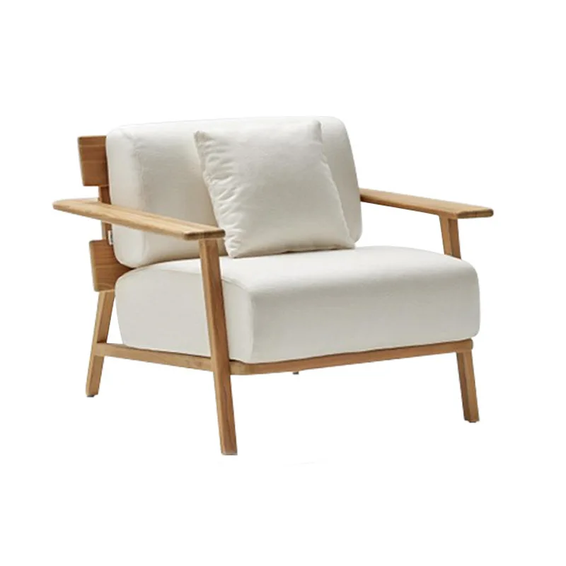 Balcony Terrace Outdoor Waterproof Sunscreen Solid Wood Garden Sofa Furniture Combination