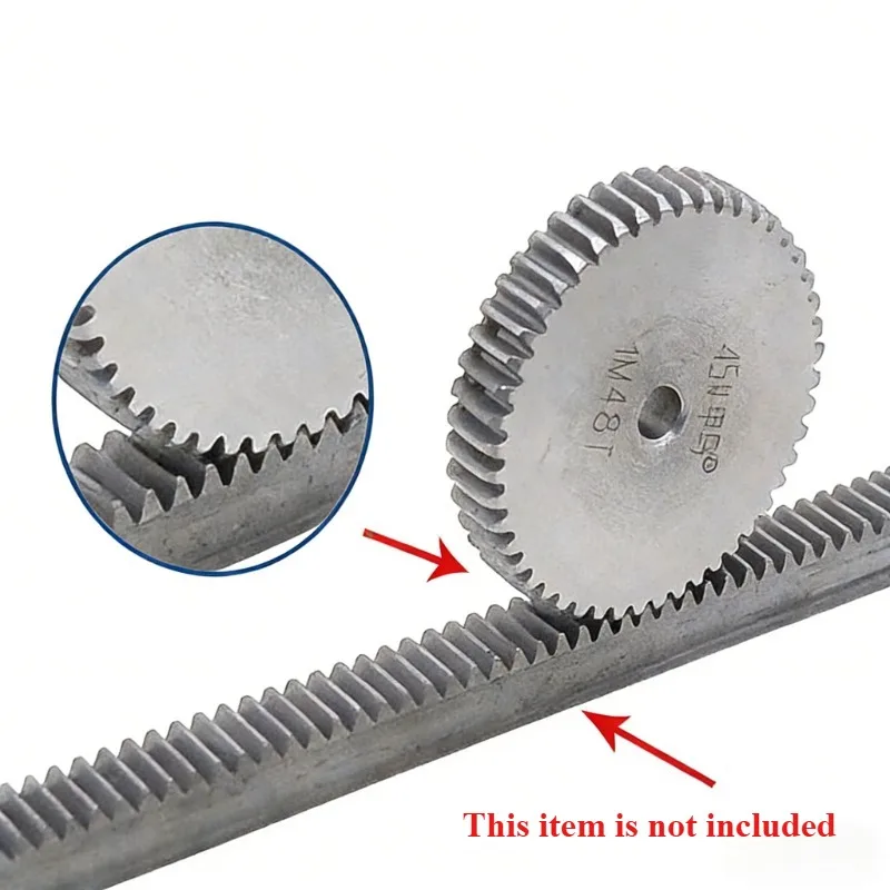 1pcs 1M Spur Gear Flat Cylindrical, 10T 20T 30T 40T 50T 60T 120T Optional, SC45 Carbon Steel Precision Machined Gear, 10mm Thick