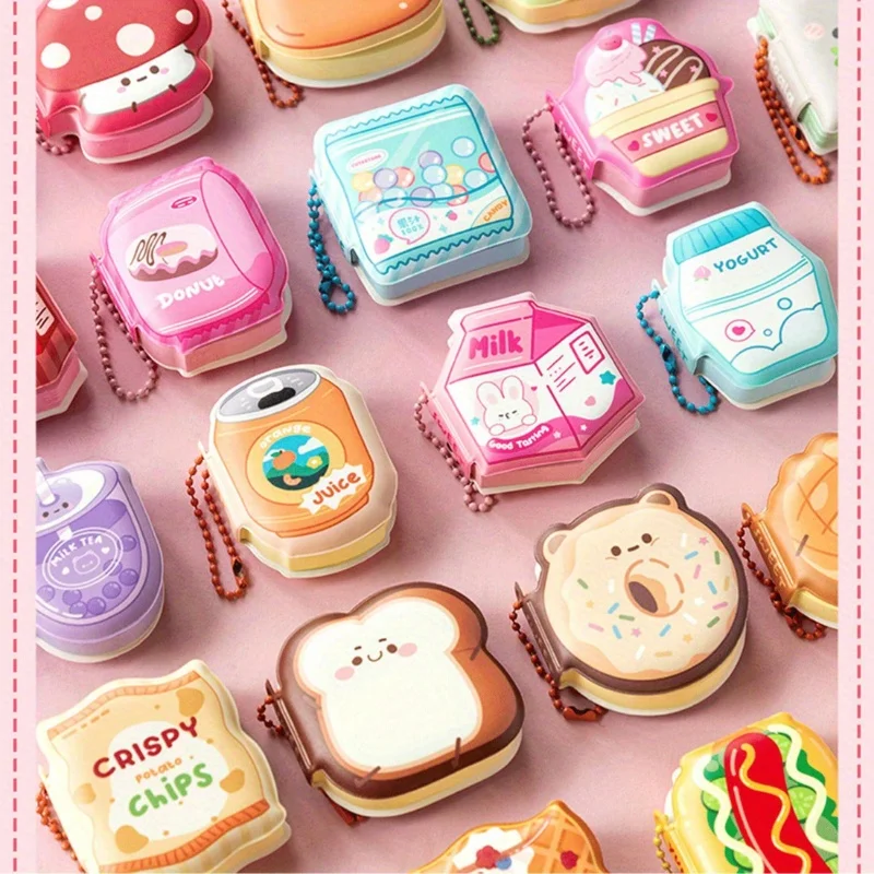 Mini quaderni da 4 pezzi con pendenti carini: cancelleria portatile, divertente e creativa per studenti e uso quotidiano