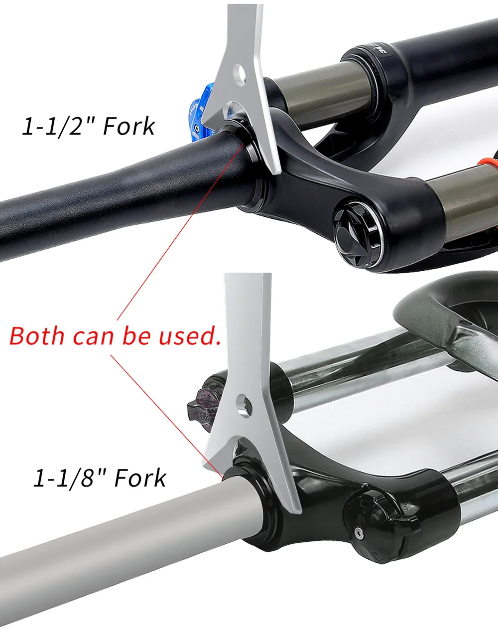 FOR Universal 1-1/8 28.6mm Straight 1-1/2 Tapered Fork Headset Base Plate Spanner Wrench Crown Race Tool Silver Steel