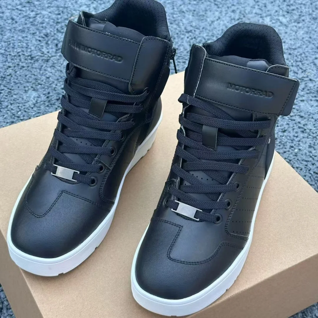 

Luxury Brand for BMW Motorrad Leather Sneakers Seoul GTX Motorcycle Boots Men's Thick-Soled Non-Slip Cycling Boots Ankle Boots