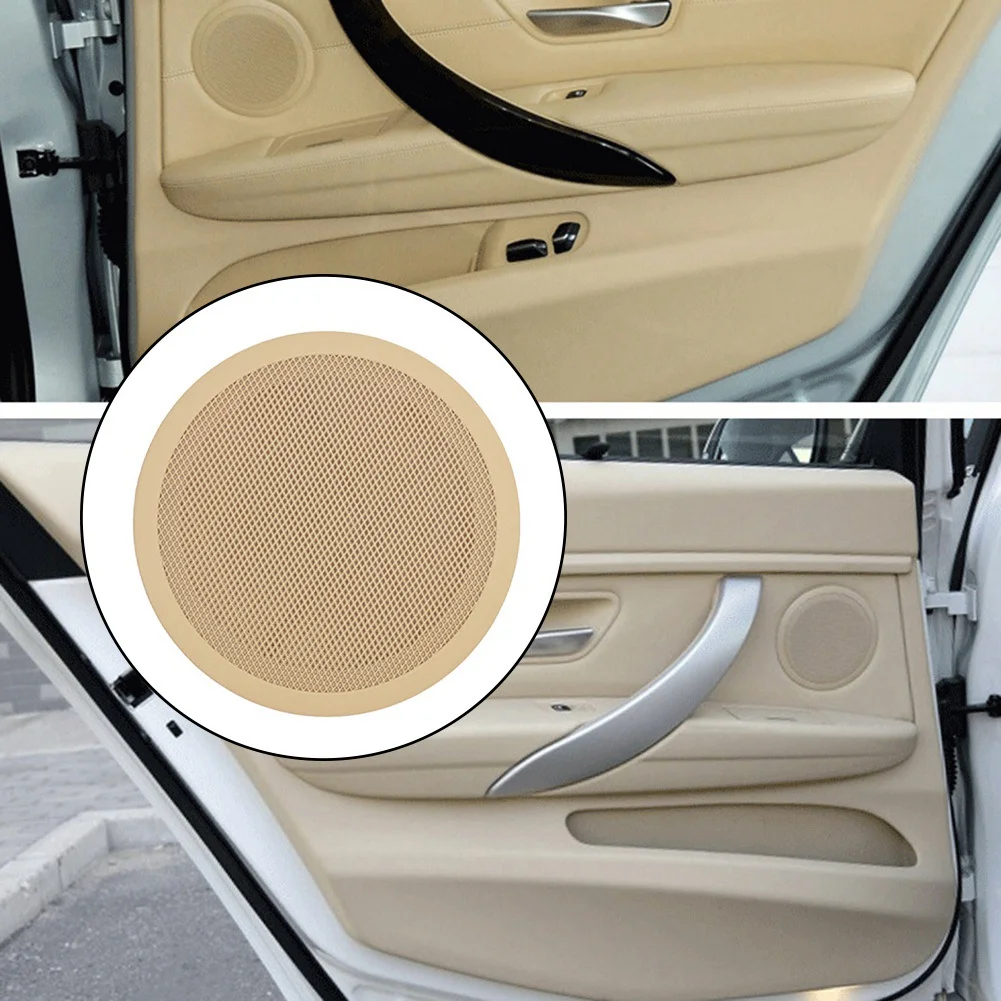 For BMW F30 F31 F34 3 Series F20 F21 F22 F23 Car Front Rear Door Speaker Cover Audio Horns Case Trim Dark Beige