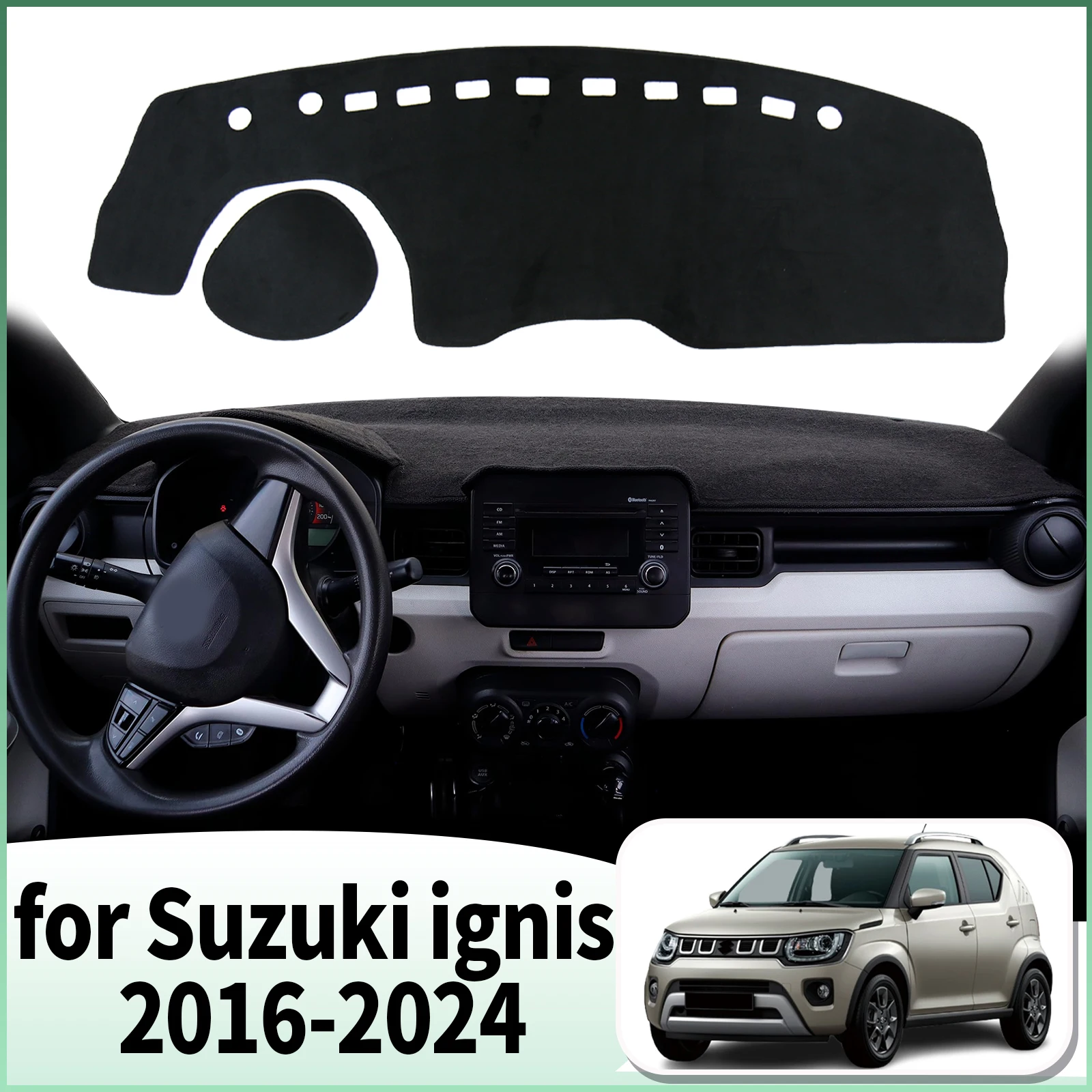 

fit for Suzuki ignis 2025 2024 2023 2022-2016 Car Dashmat Accessories Dashboard Cover Pad DashMat Sunshade Protective Carpet