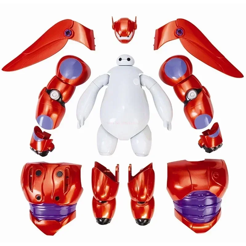 Caliente 16cm dibujos animados Big Hero 6 Baymax Fat Man Anime figuras de juguete modelo Baymax muñeca Pvc figura de acción modelo ensamblado regalos de cumpleaños