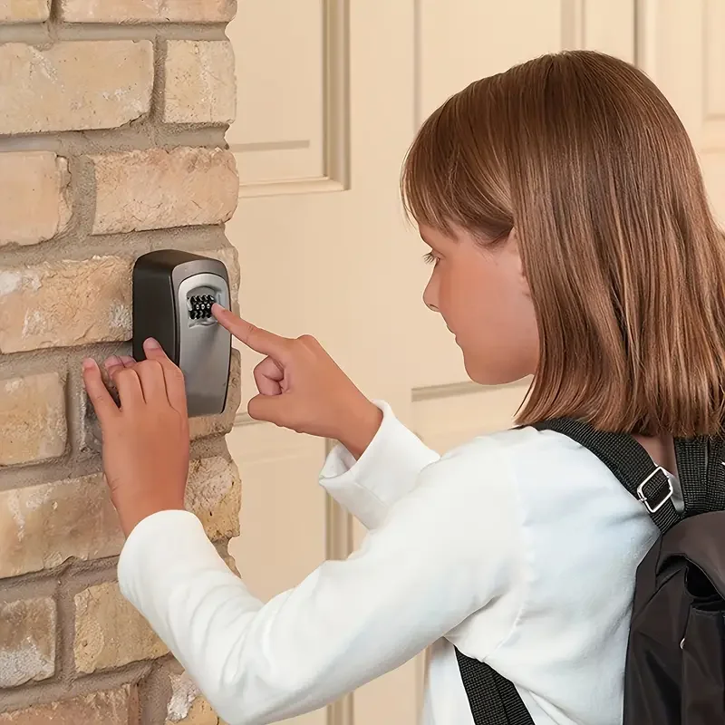 1 шт. Настенный замок для ключей с 4-значным паролем, кодовый замок, подходит для безопасного хранения в наружных отелях и магазинах