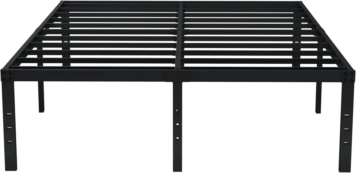 

Queen Size Metal Platform Bed Frame with Storage, Easy Assembly, No Box Spring Needed, Black