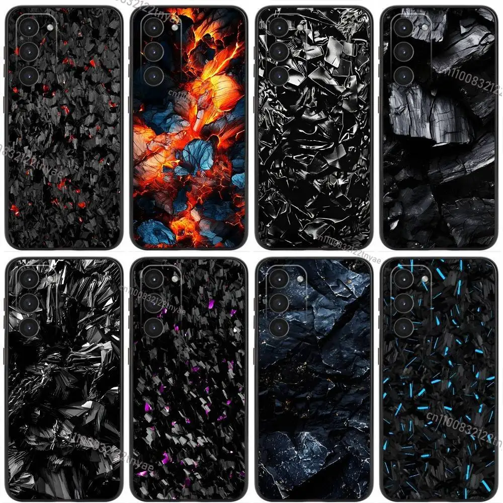 

Cool Carbon Fiber Pattern Painting Phone Case For Samsung Galaxy A20,21s,22,31,32,52,53,72,73,80,91 Liquid Silicone Black Cover