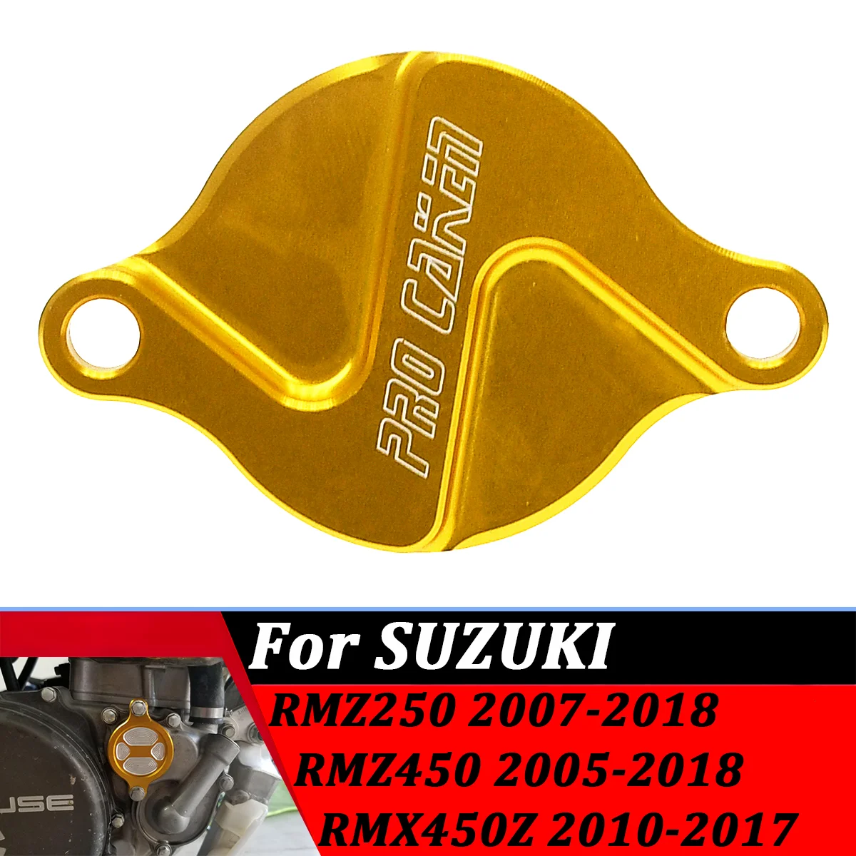 

Dirt bike parts CNC Oil Filter Cap Cover For Suzuki RMZ250 2007 2008 2009 2010 2016 2017 2018 RMZ450 2005-2018 RMX450Z 2010-2017