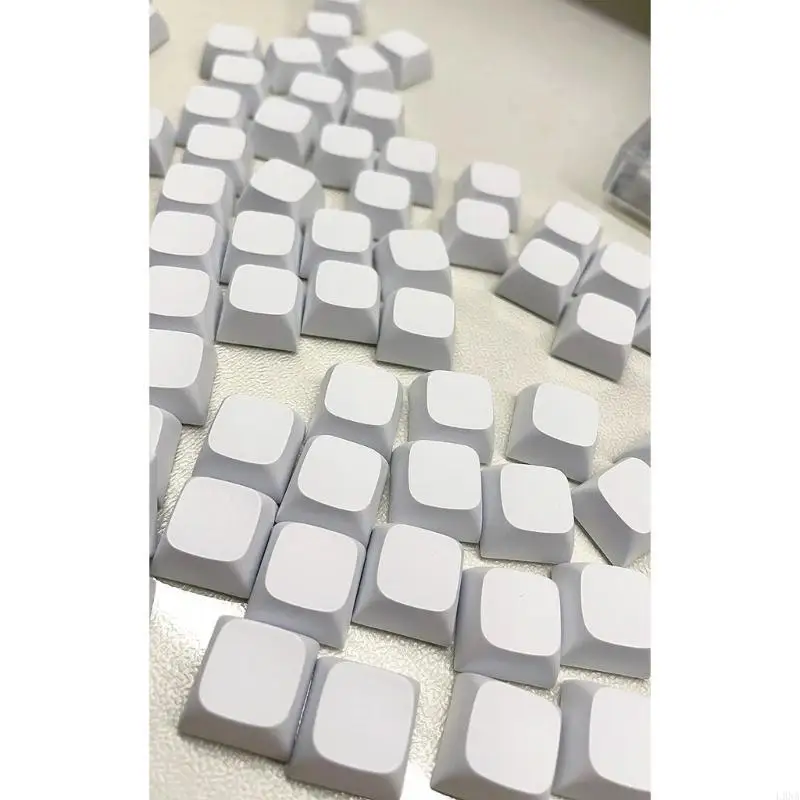 L9NA 87Pieces PBT Not Engraving Blank Keycap XDA Profile Dyeing Sublimation Keycaps for Mx Switches