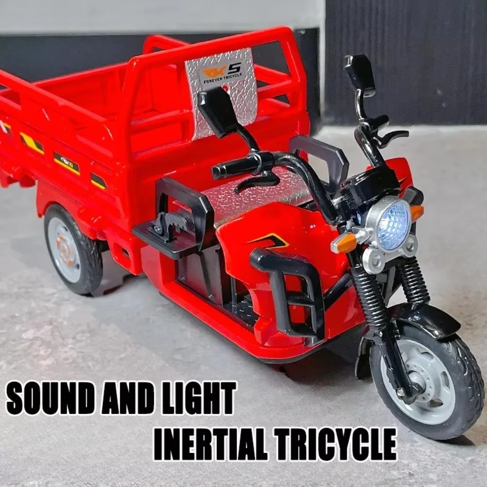 サウンドライト三輪車モデル 前輪ステアリング慣性機構 慣性三輪車プルバックプラスチックミニチュアモデル