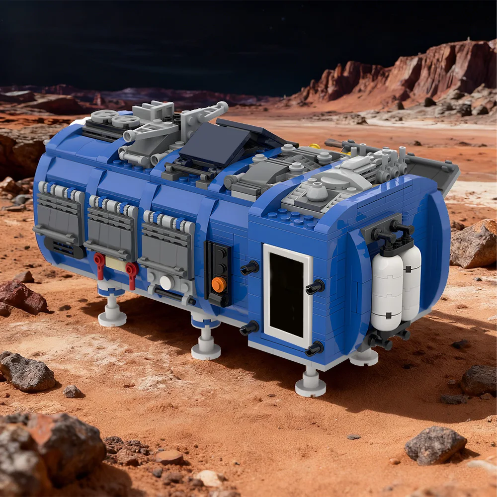 

MOC Mess Space Module Bricks Model High Tech Blue Mess space Module Building Blocks Assembly Educational Toys Kids Birthday Gift