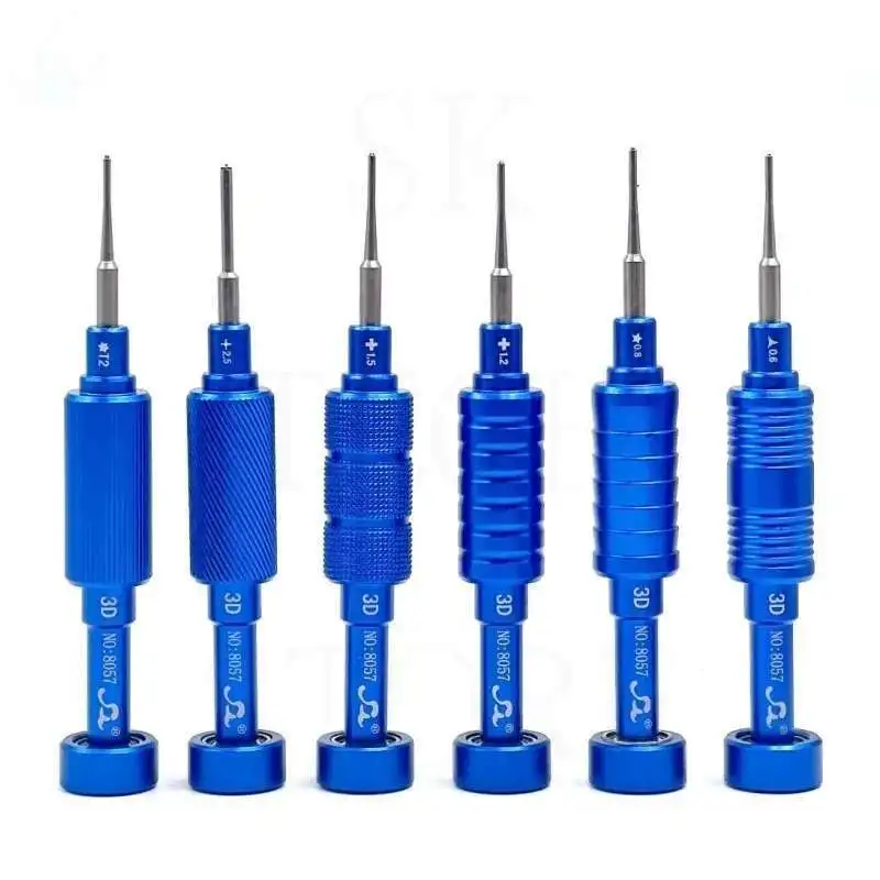 Cacciavite di precisione 3D SW-8057 Serie di pistole in acciaio Phillips Y 0.6 Torx 1.2 T2 1.5 0.8 Cacciavite per strumento di riparazione del telefono cellulare