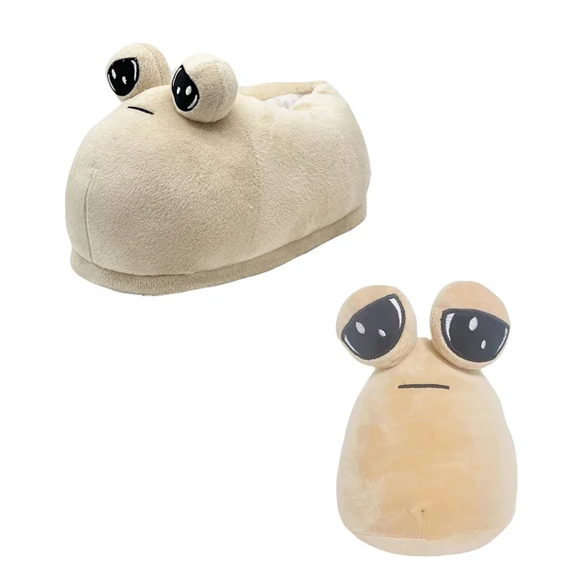 Nuovi giocattoli di peluche Pantofola Pou da 26 cm Bambole di peluche morbide e carine Alien Pou Peluche per regalo di compleanno per bambini