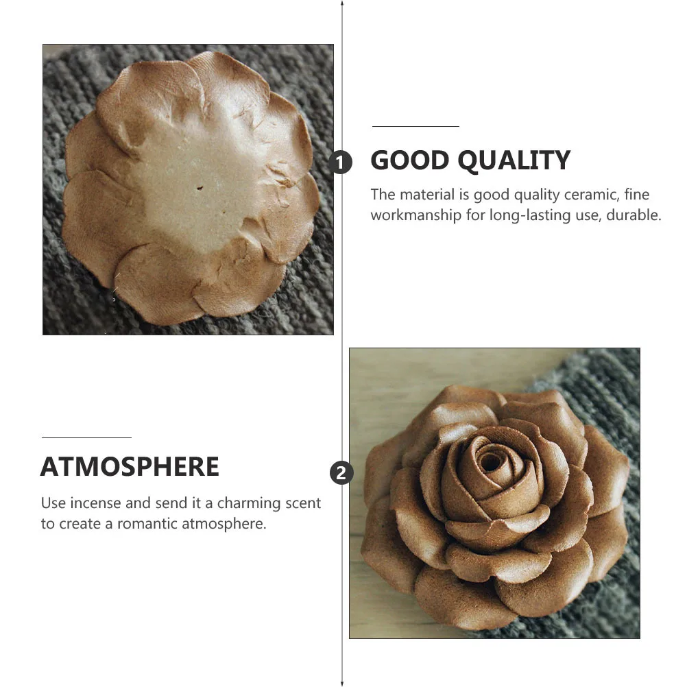 

1Pcs Chinese Rose Incense Burner Ceramic Stick Censer Elegant Aroma Stove for Home Decor Sandalwood Censer Ritual Use