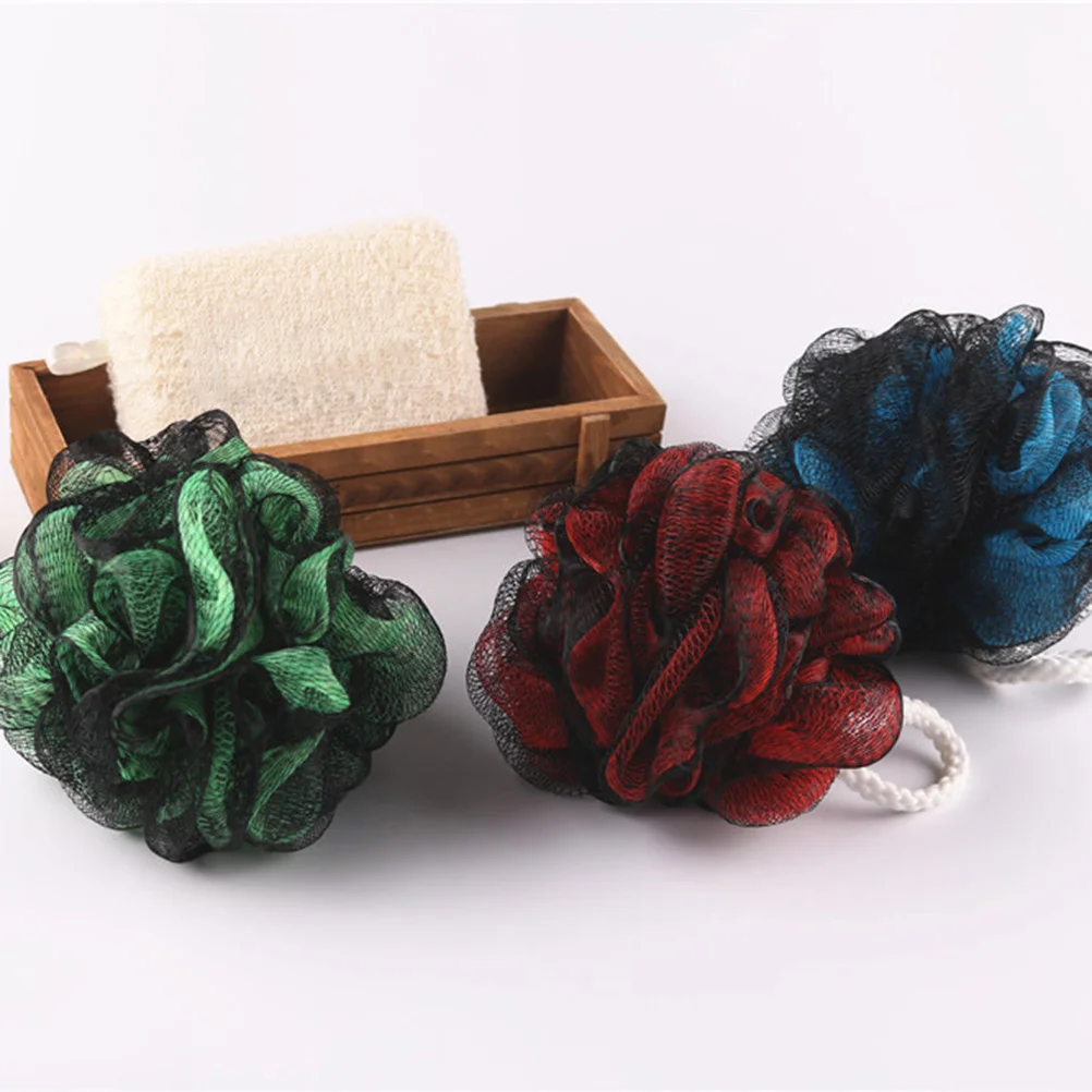

5Pcs Colorful Mesh Bath Sponges 10x10x5cm Soft Pe Material Exfoliating Shower Ball for Gift Shower Ball Bath Sponge