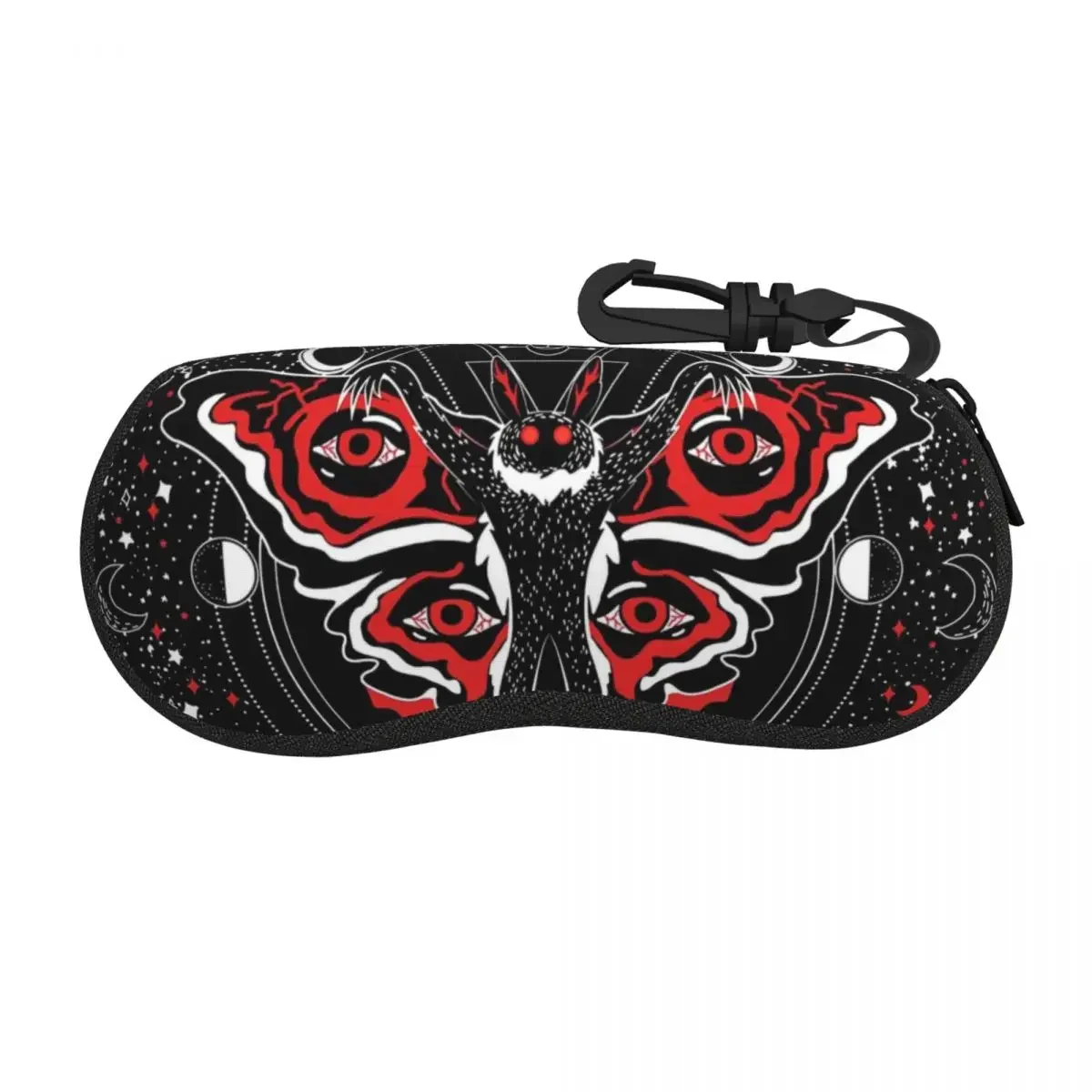 Mothman Anime Glasses Case Waterproof Aesthetic Black Red Mandala Eyewear Box Charming Glasses Box