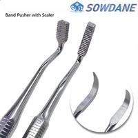 Punta corta y larga Dental de doble extremo con escalador, herramienta de limpieza Dental, instrumento de banda de ortodoncia, empujador de asiento