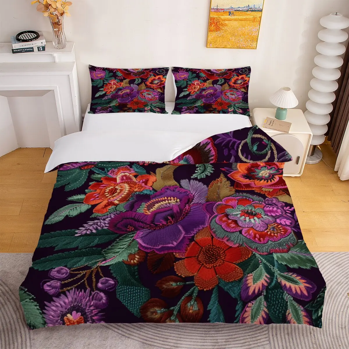 Hydrangea  Down comforter set large size  chrysanthemum  1 duvet cover and 2 pillowcases