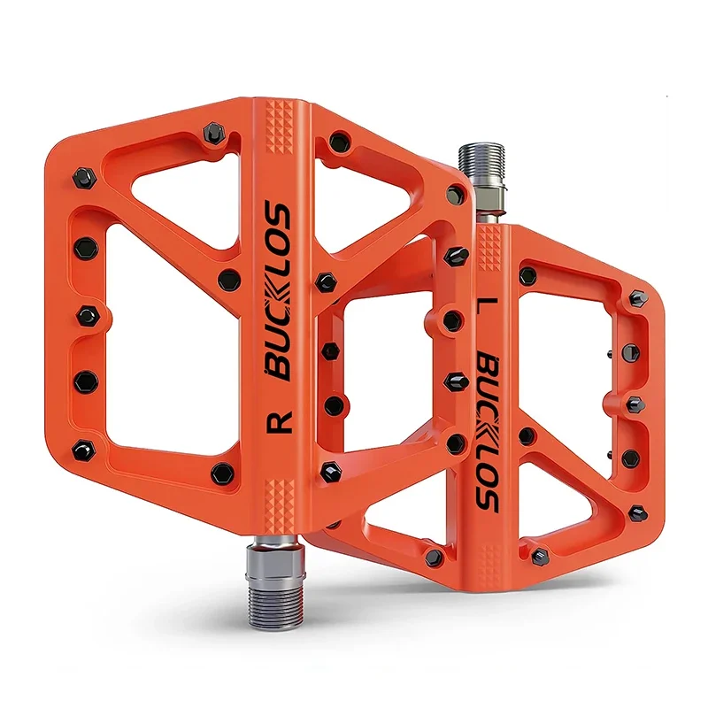 BUCKLOS Fietspedaal Ultralight pedaalplatform voor racefiets Mountainbike Antislip nylon afgedichte lagers Platte pedalen MTB-fietsonderdeel