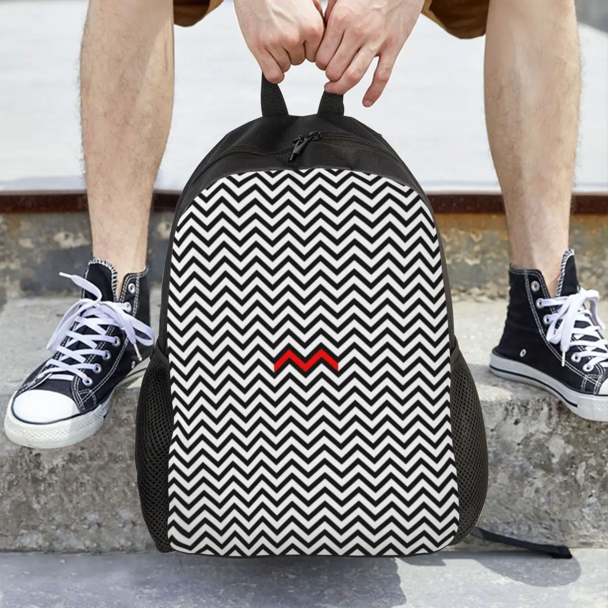 

Twin Peaks. Minimal. Backpack Daypack Large Capacity Kids BookBag School Bag Shoulder Bags for Men Women