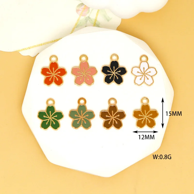 20 pcs/lot Fashion Little Flower Pendant Making Accessories Charms for Women, Earrings/Necklace Handmade DIY Jewelry Wholesale