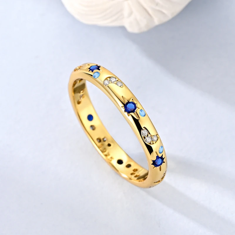 Ringe aus 925er-Sterlingsilber, funkelnde Sternennacht, Herz, Glühwürmchen, Vintage-Ringe für Frauen, Hochzeit, Verlobung, Geburtstag, Schmuck, Geschenk – Detail 20