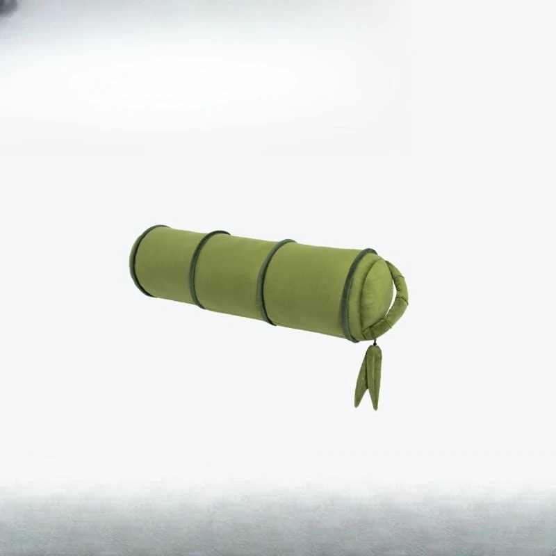 Almofada longa Almofada cilíndrica de bambu Homens e mulheres dormindo