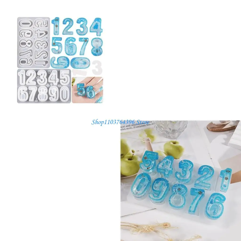 0-9 실리콘 몰드 수지 주조 도구/DIY 공예용 박막 시트