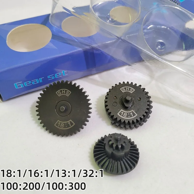 SHS الأصلي CNC الصلب قطع عزم الدوران عالية السرعة مجموعة تروس ل Ver.2/3 AEG EBB علبة التروس 12:1 13:1 16:1 18:1 32:1 100:200 100:300 #1