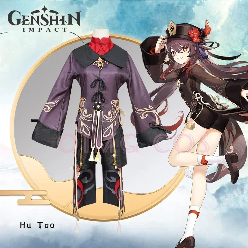 

Genshin Impact Hutao Cosplay Costume Uniform Chinese Style Halloween Costumes for Women Game Hu Tao