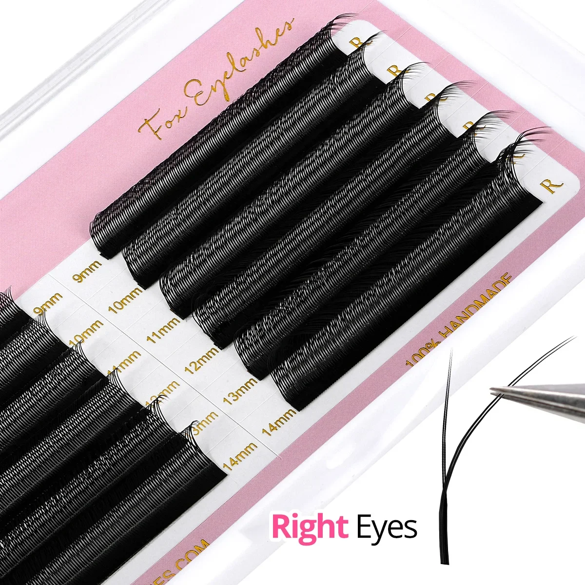 أريسون اليسار واليمين YY الرموش تمديد 0.07 D 8-15 مللي متر الثعلب YY جلدة فو المنك لينة الطبيعية حجم المشجعين رمش