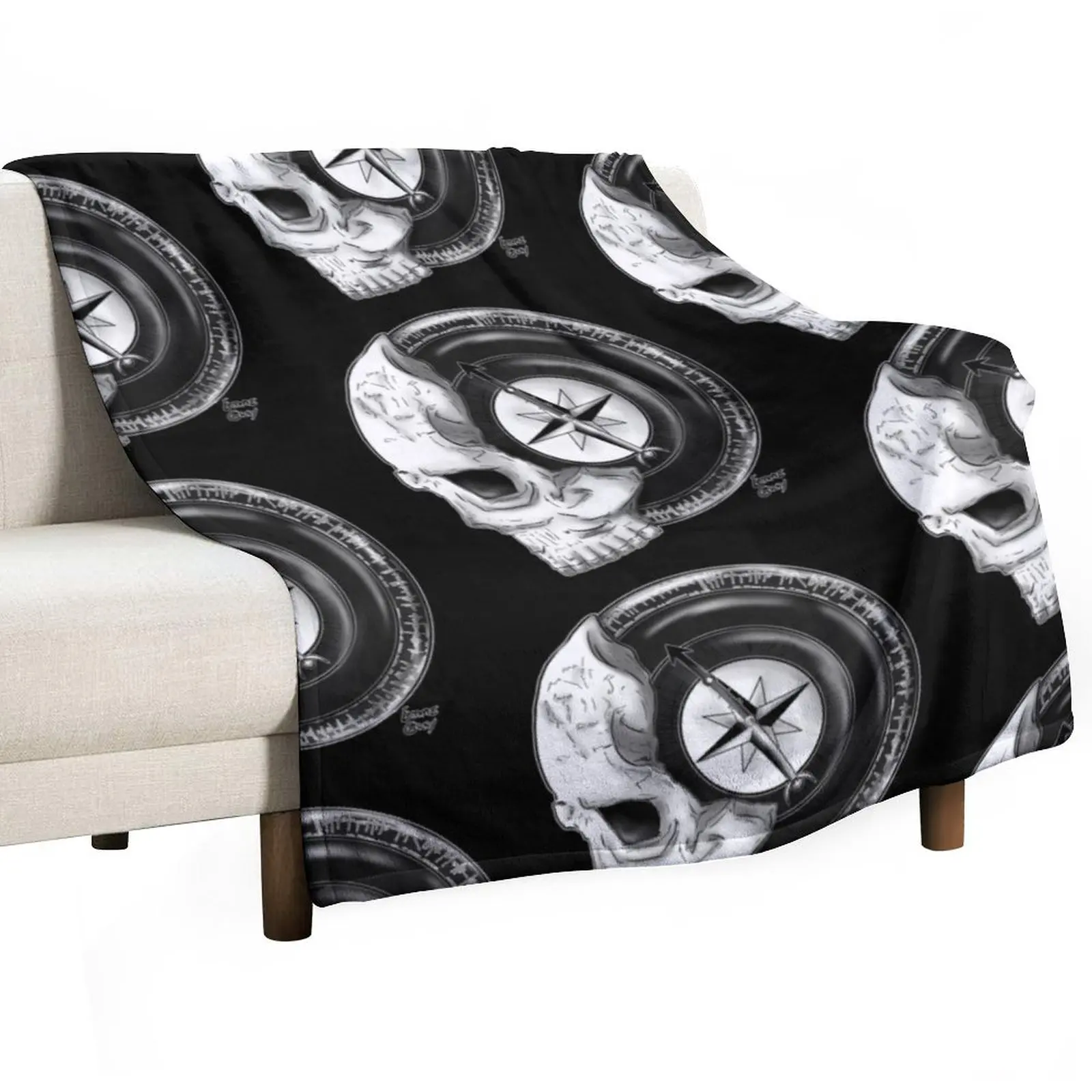 Inktober 2021 - 16 COMPASS Throw Blanket wednesday Blankets Sofas Of Decoration blankets ands for sofa Vintage manga Blankets