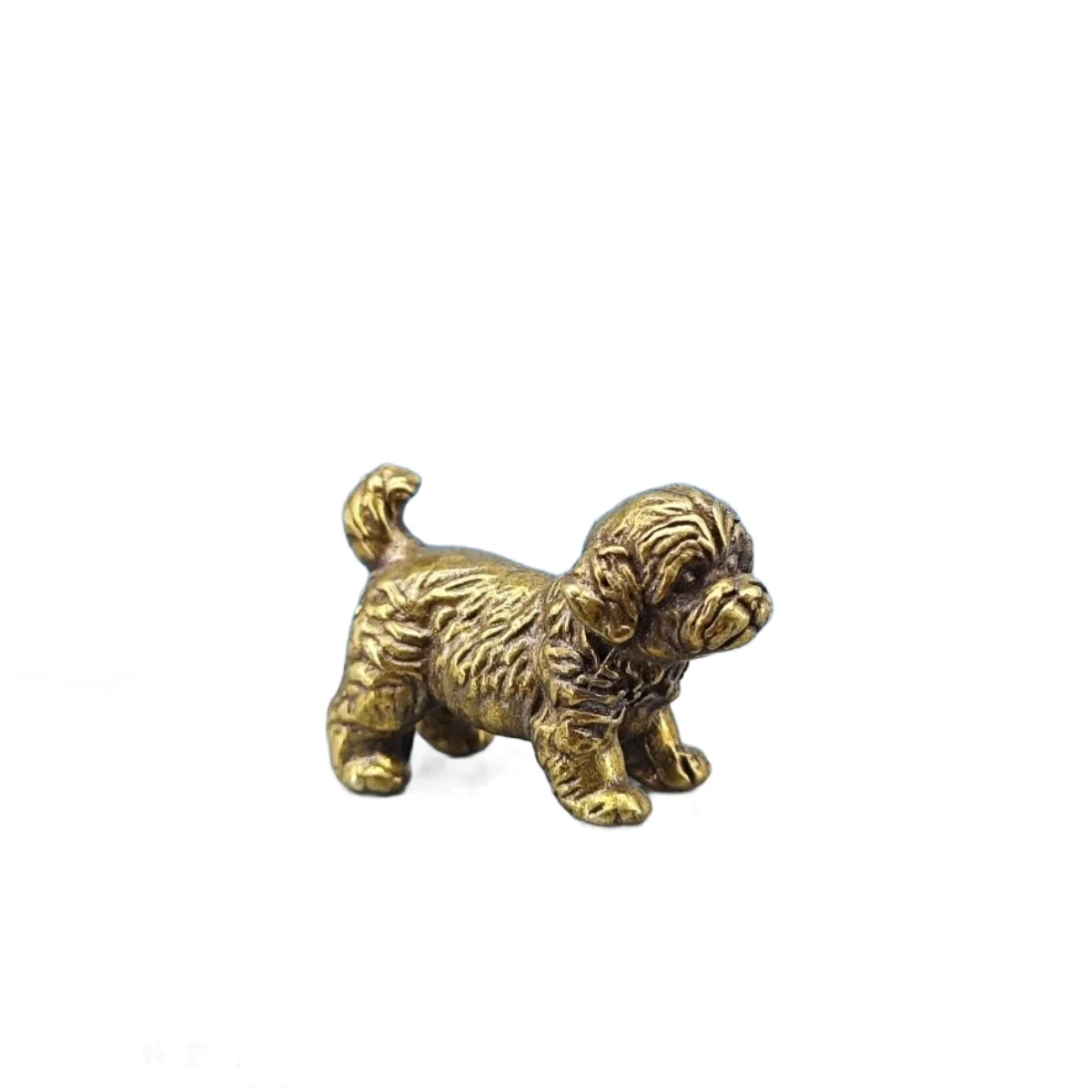

Mini Brass Dog Statue French Bulldog Teddy Bear Shar Pei Animal Figurine Vintage Metal Miniature Desk Decor Collectible Gift