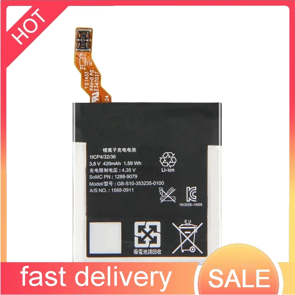 

For Sony Smartwatch 3 SW3 SWR50 3SAS 420mAh Watch Battery GB-S10-353235-0100 High-Capacity
