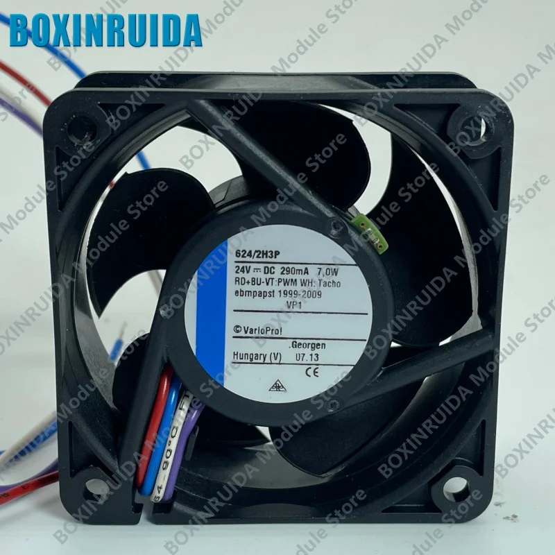 Brand new original 624/2H3P Cooling fan 24V 6025 four wire PWM speed regulating fan